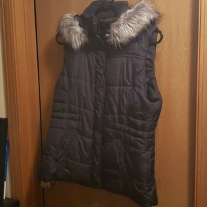 NY&C faux fur hooded vest